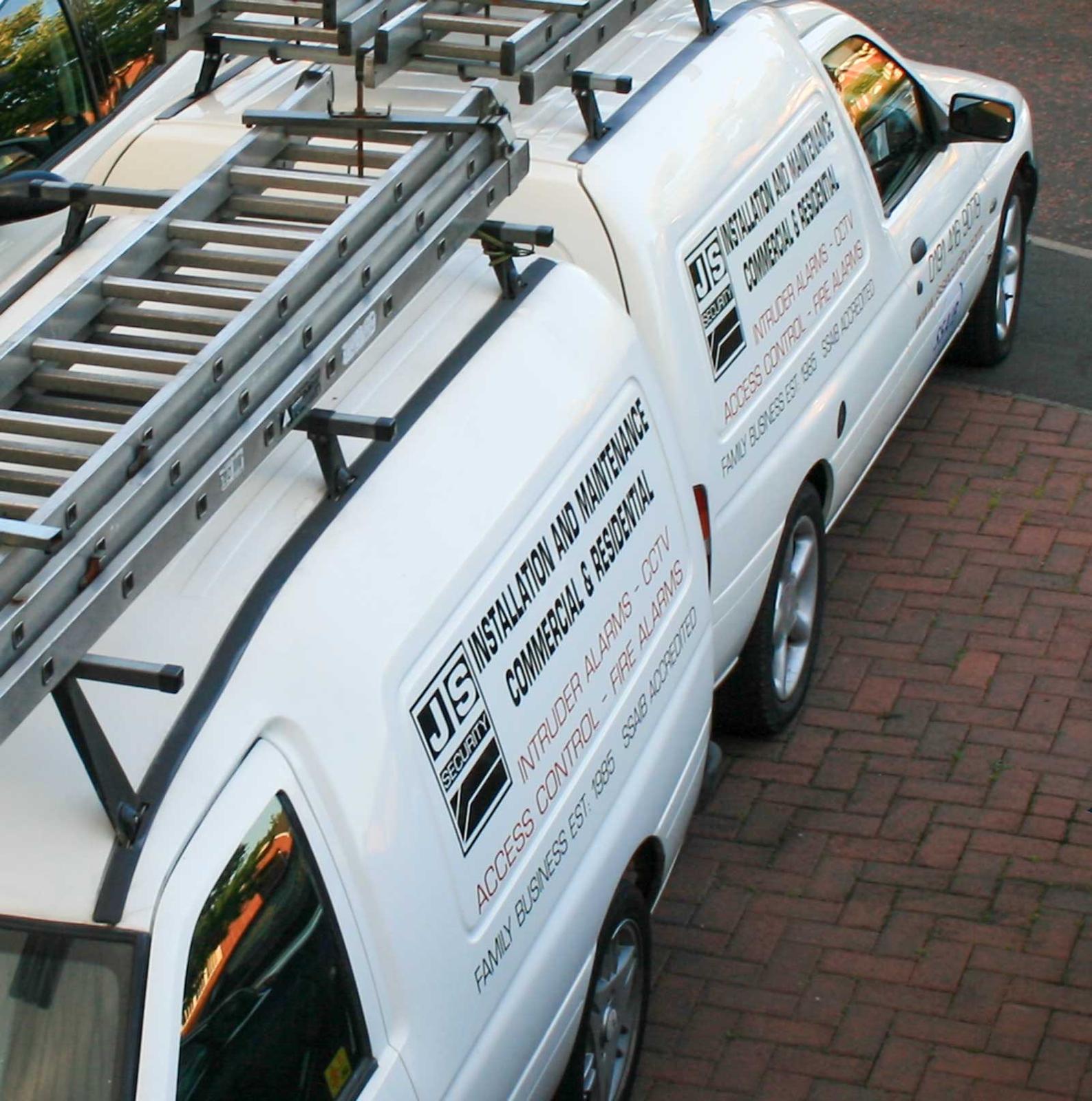 Close-up of the pickup truck, Family Business Est. 1985